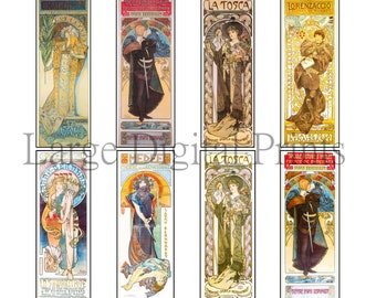 Alphonse Mucha Art Nouveau Prints: Publicity Poster Set (Digital Download)