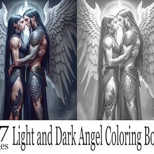 Angels Coloring Book: Light & Dark Designs (114 Pages) (Commercial Use)