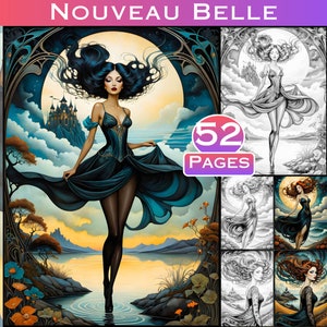 Surreal Grayscale Coloring Book: Dali-esque Landscapes (Digital Download)