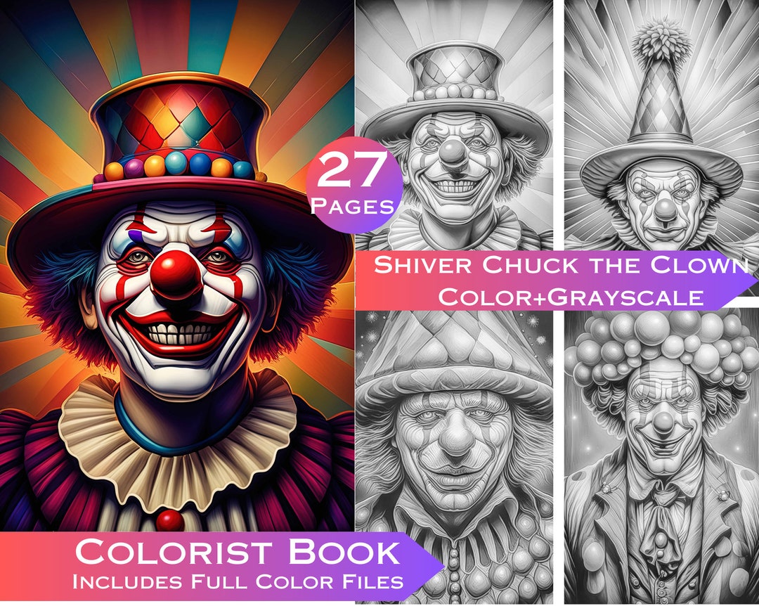 27 Scary Scary Clown Horror Coloring Pages Spooky Clown Halloween ...