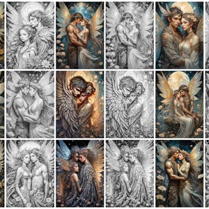 Fairy Passion Grayscale Coloring Book: Romantic Fantasy Art (Digital Download) image 6