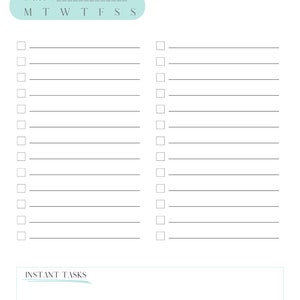 Daily Weekly To Do List Printable