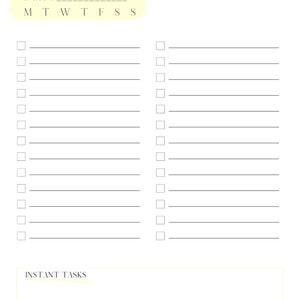 Daily and Weekly Printable To-do List - Etsy