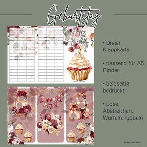 Happy Birthday Klappkarte, Budgeting, Umschlagmethode, passend für den A6 Binder