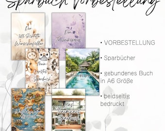 VORBESTELLUNG* Sparbücher, Sparbuch, Umschlagmethode, Budgeting, gebundenes Buch A6 Format