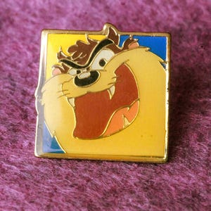 1993 Tasmanian Devil Square Enamel Pin – Warner Bros Gift Creations