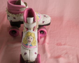 Patines Barbie Sweet Skates vintage de 1988 (talla juvenil 2)