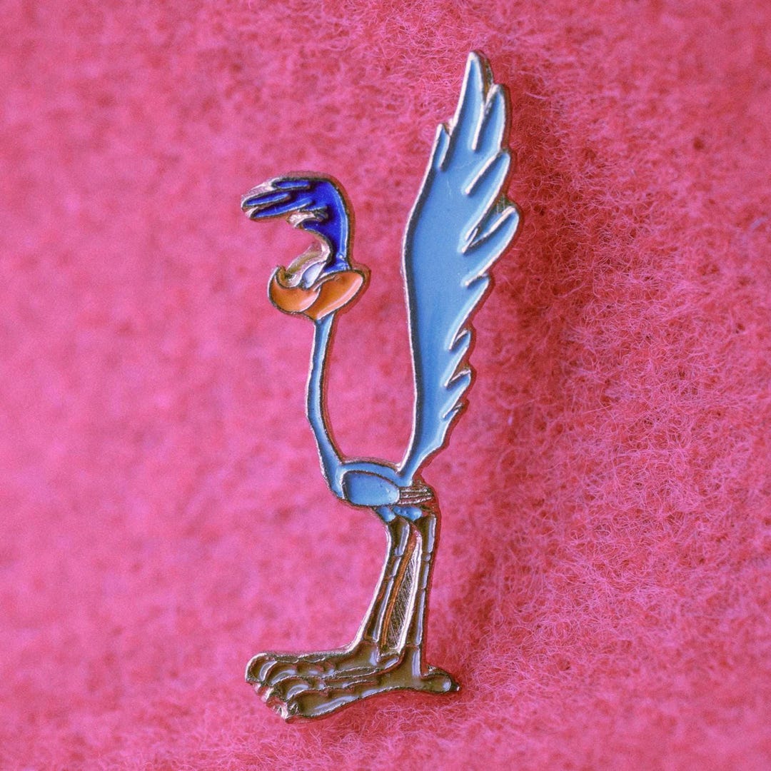 Vintage Road Runner Enamel Pin, Warner Bros Licensed Merchandise - Etsy