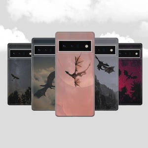 Flying Dragon Phone Case Fantasy Tale Cover for Pixel 4A (4G), Pixel 5A (5G), Pixel 6, Pixel 6 Pro, Pixel 6A, Pixel XL, Pixel 7, Pixel 7Pro