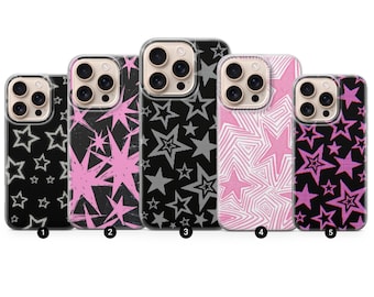 Y2K Star Phone Case 2000s Sparkle Aesthetic Cover for iPhone Samsung Pixel Retro Style