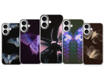 Funda de mariposa con diseño de alas estéticas suaves para iPhone y Samsung Pixel Y2K Fairycore