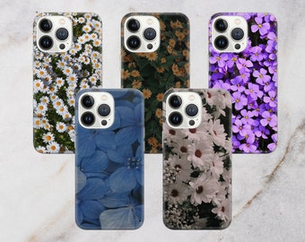 Funda para teléfono con flores silvestres, diseño de nomeolvides, estilo prado floral, para iPhone, Samsung Pixel, regalo cottagecore