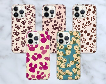 Funda para teléfono con puntos abstractos, diseño artístico de colores, moderna y estética para iPhone, Samsung Pixel, diseño único.