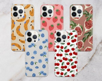 Funda de teléfono con estampado tropical de frutas de verano para Pixel 8, 7, 6A, iPhone 15, 14, 13, 12 Pro, 11, XR, Samsung S23, S22, A8, 7, 3, A5, A13