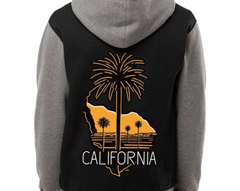 California Design Varsity Hoodie - Themed Zip Hoodie - Art Hooded Sweatshirt