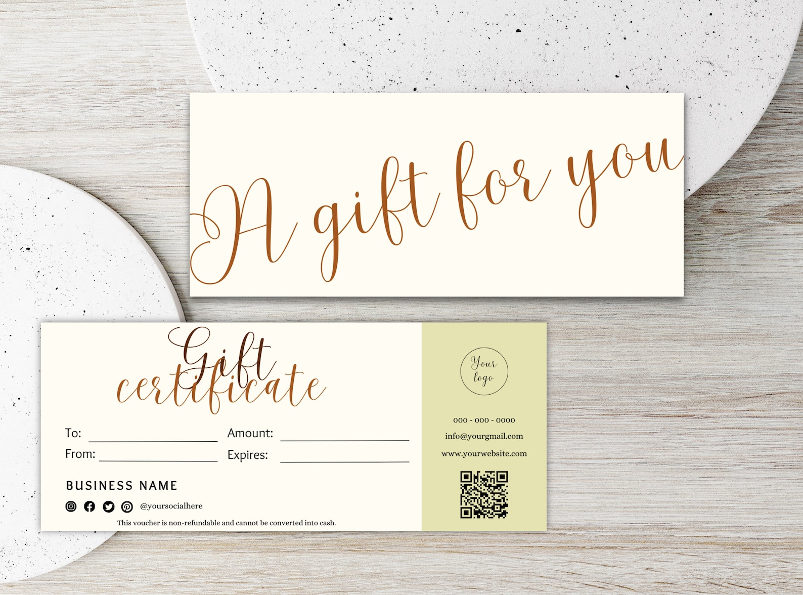 Canva Gift Certificate Template Instant Download Printable Editable