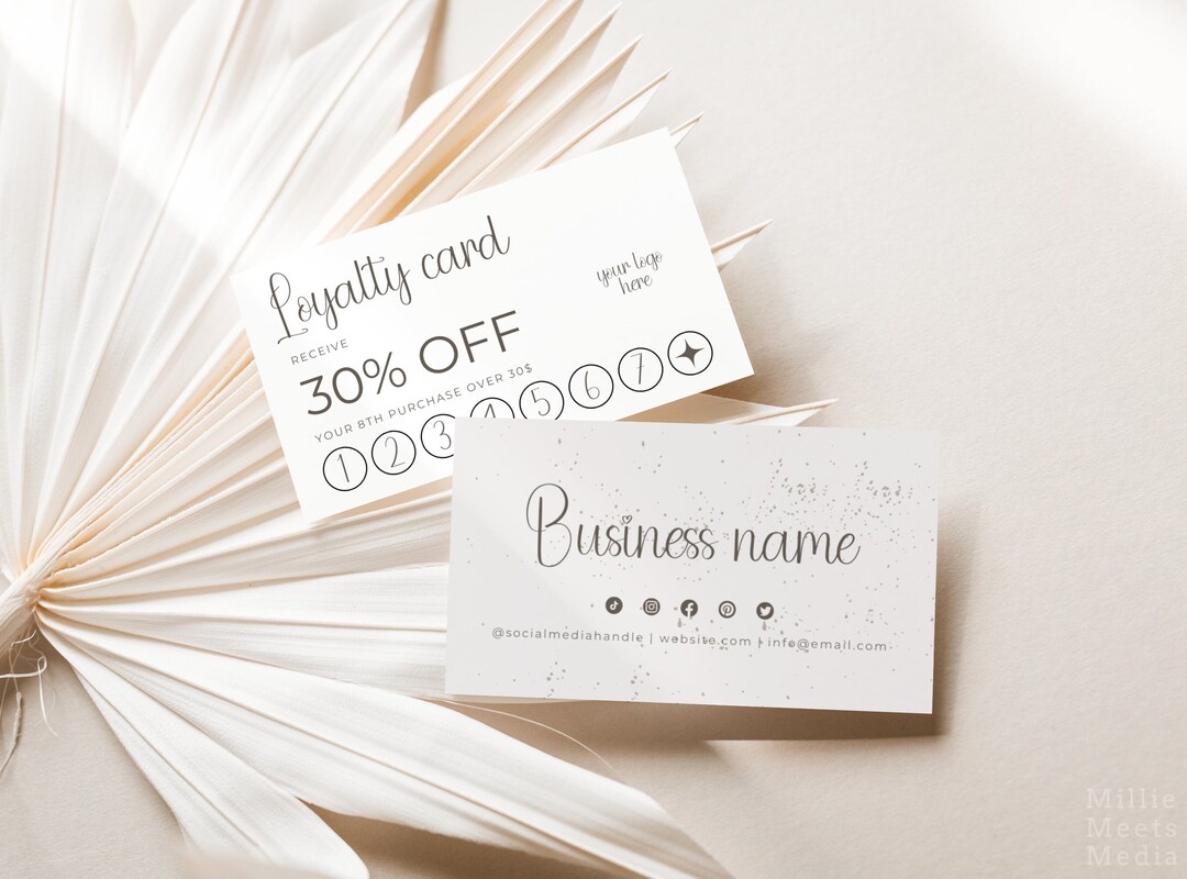 Loyalty Card Canva Template | Editable Discount Card | Reward Card ...