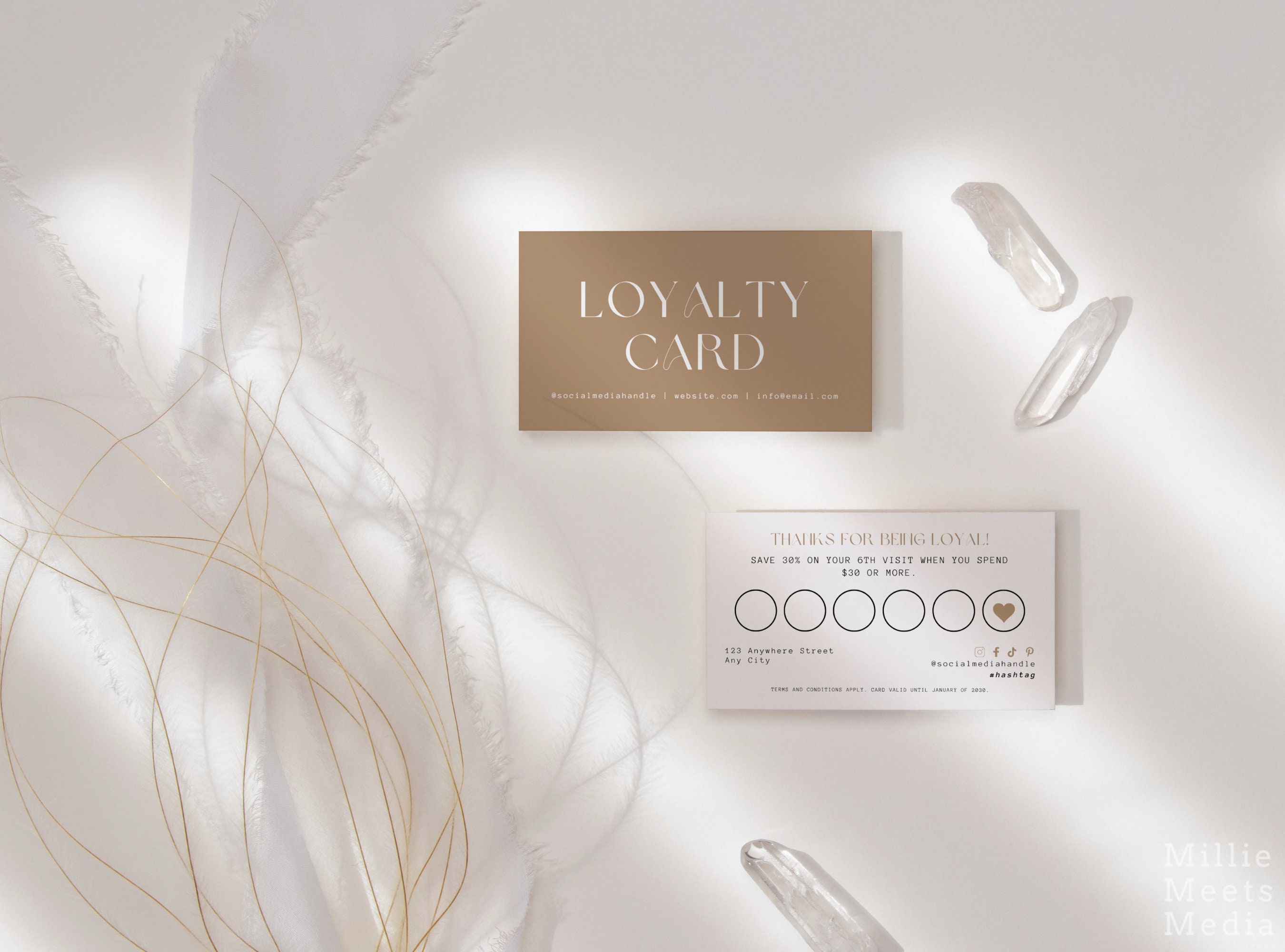 Loyalty Card Canva Template | Printable Customer Reward Card | Discount ...