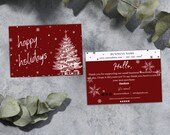 Christmas Thank You Business Card Canva Template, Printable Holiday Business Thank You Card, Thank You For Your Purchase Editable Template