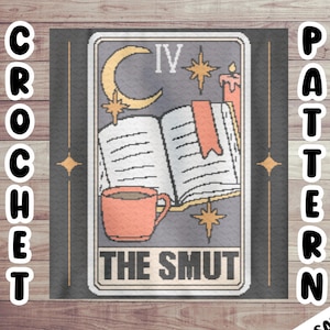 Crochet Graphgan Pattern, Reader Tarot Card Corner to Corner Afghan Blanket Pattern, Smut Reading C2C Crochet Tapestry Throw Pattern