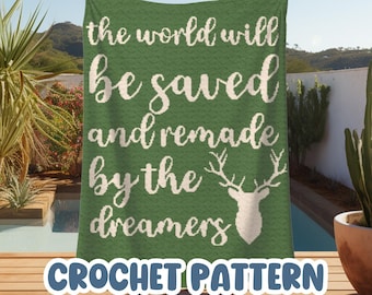 Crochet Graphgan Pattern, Reader Corner to Corner Afghan Blanket Pattern, Throne of Glass C2C Crochet Tapestry Pattern, Terrasen TOG Crochet