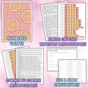 Crochet Graphgan Pattern, Reader Corner to Corner Afghan Blanket Pattern, To The Stars Who Listen C2C Crochet Tapestry Pattern, ACOTAR Bild 2