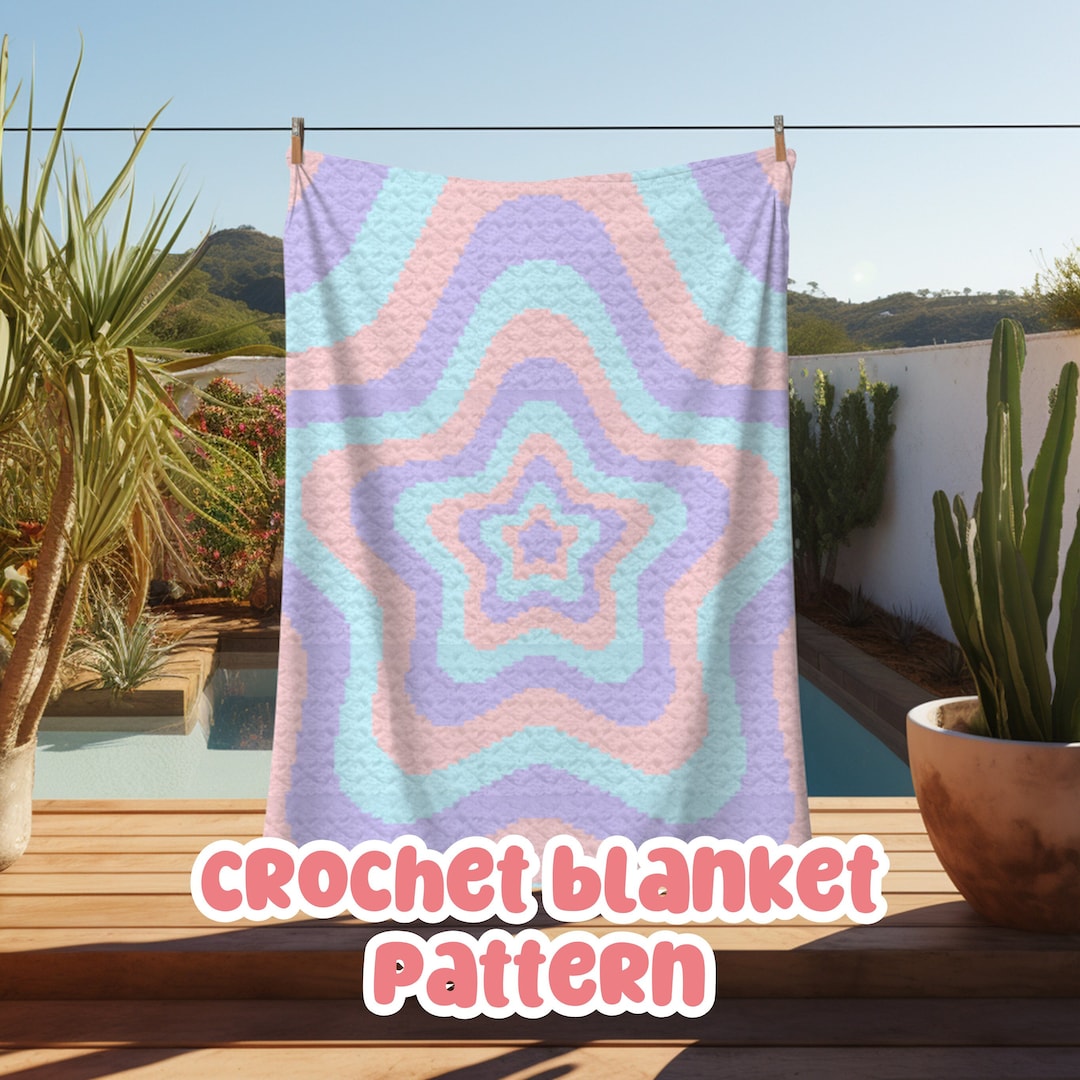 Crochet Star Graphgan Pattern, Abstract Stars Corner to Corner Blanket ...
