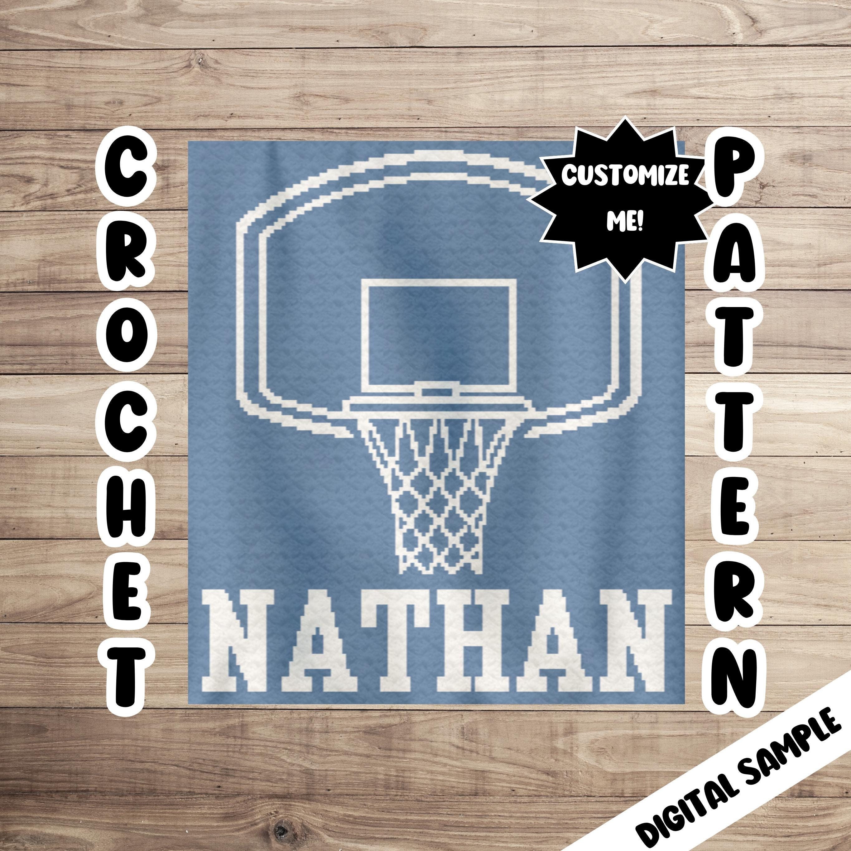 30 Basketball Crochet Patterns for Fans, Gifts, and Game-Day Decor 23 Personalized Basketball Graphgan Blanket Pattern