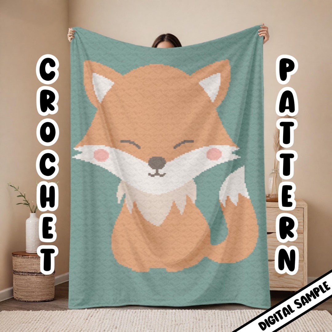 Crochet Fox Graphgan Pattern, Forest Animals Corner to Corner Blanket ...