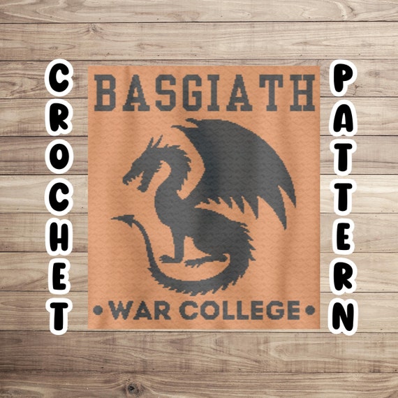 Crochet Graphgan Pattern, Fantasy Reader Corner to Corner Blanket, Basgiath War College C2C Crochet Tapestry Pattern, Fourth Wing Dragon