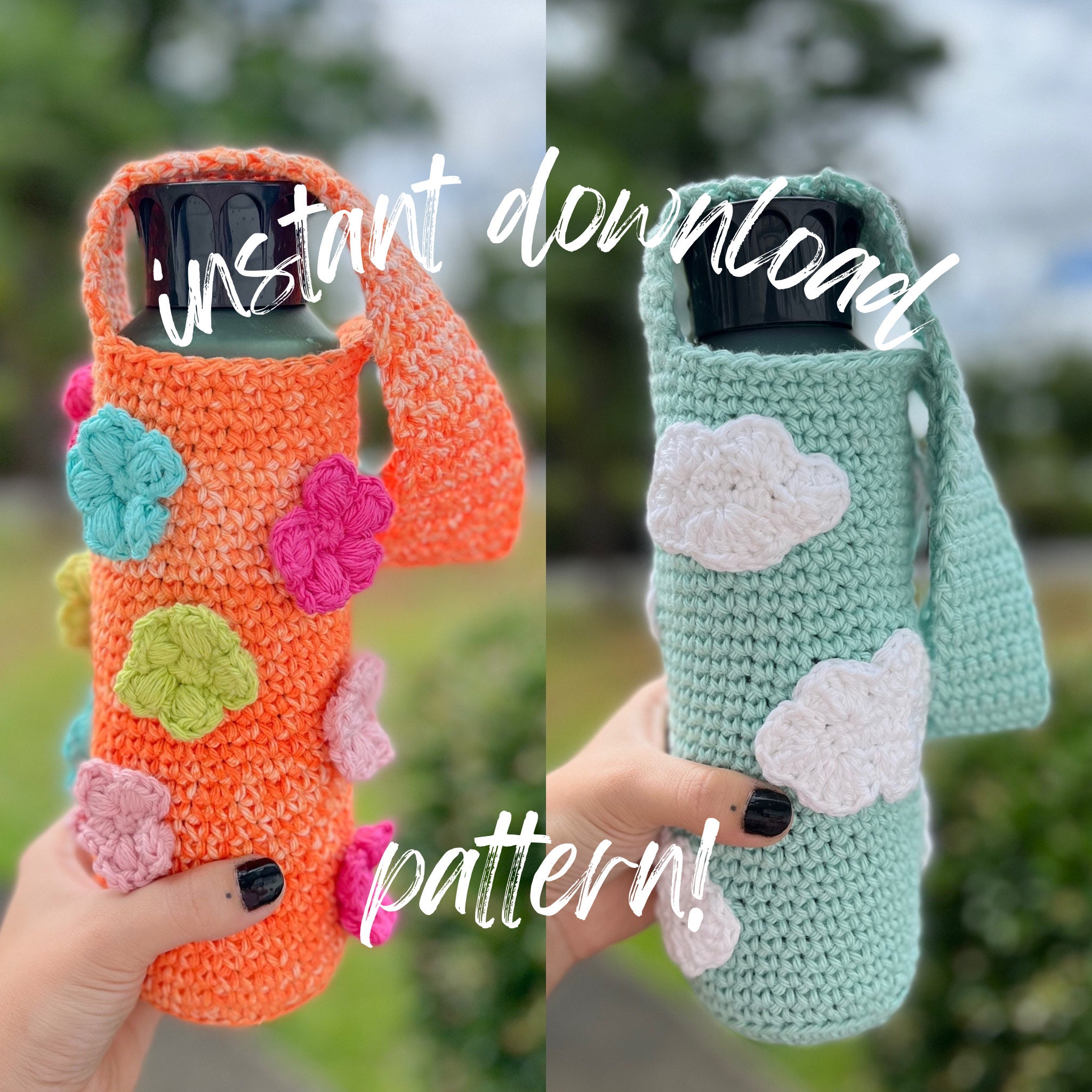 Water Bottle Holder – Free Knitting Pattern – Goddess Crochet