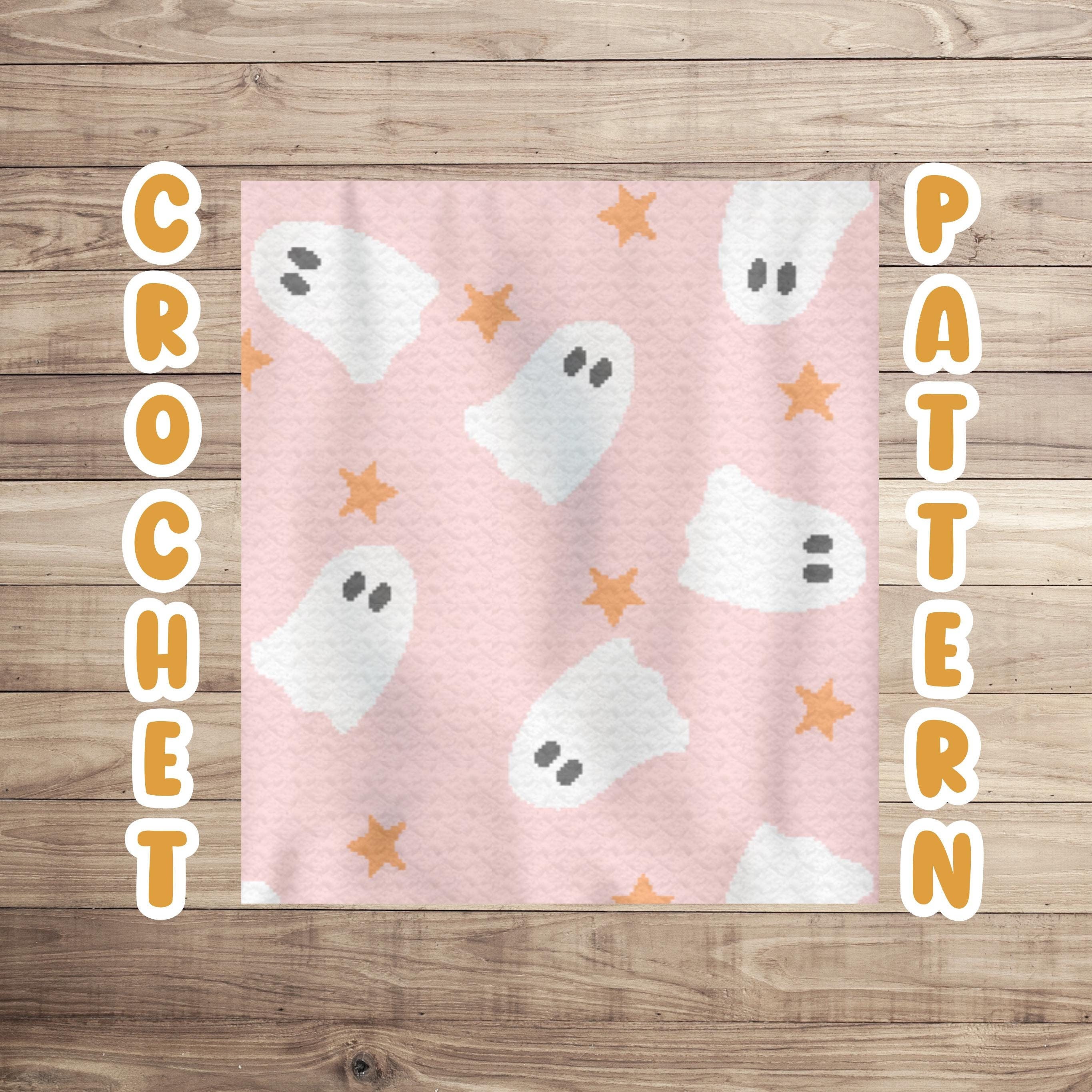Crochet Halloween Ghost Graphgan Pattern, Corner to Corner Afghan ...