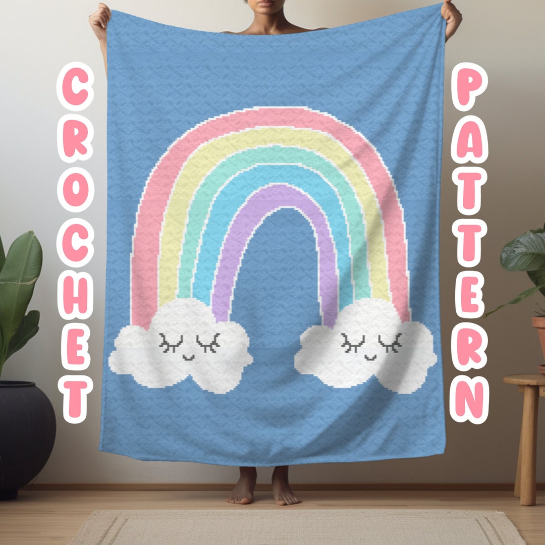 Crochet Graphgan Pattern, Rainbow Corner to Corner Blanket Pattern ...