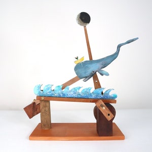 La Ballena y la Luna Autómatas de Madera Artesanales