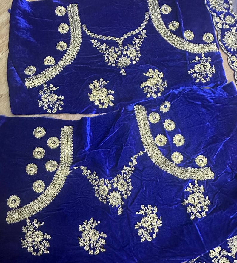 Blue lehenga for women,velvet lehenga choli with fancy embroidery zari work,new bridal wedding lehenga for reception,Indian wedding outfits image 9