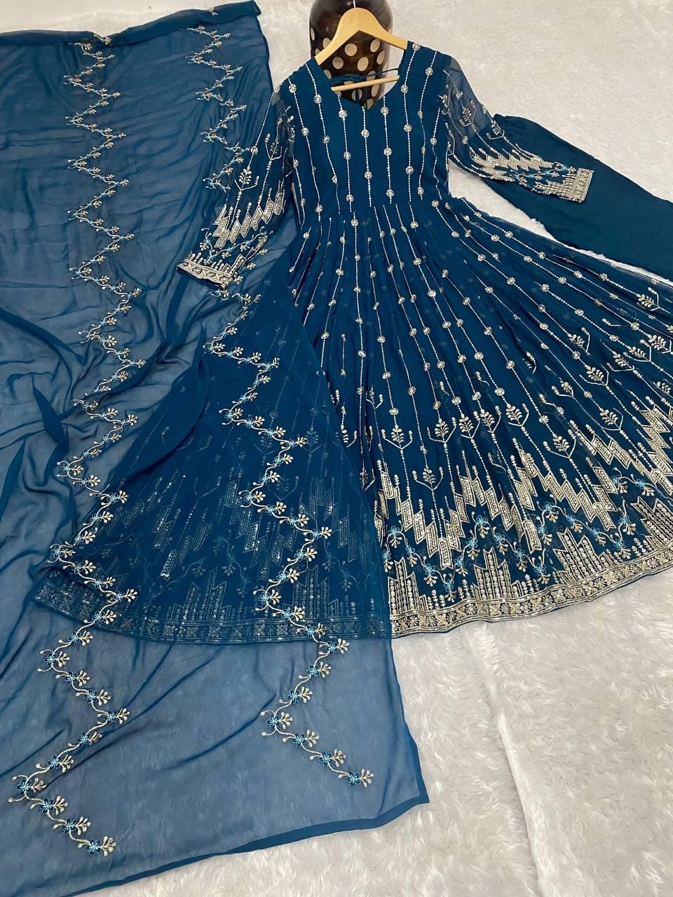 Prussian Blue Dress - Etsy Canada