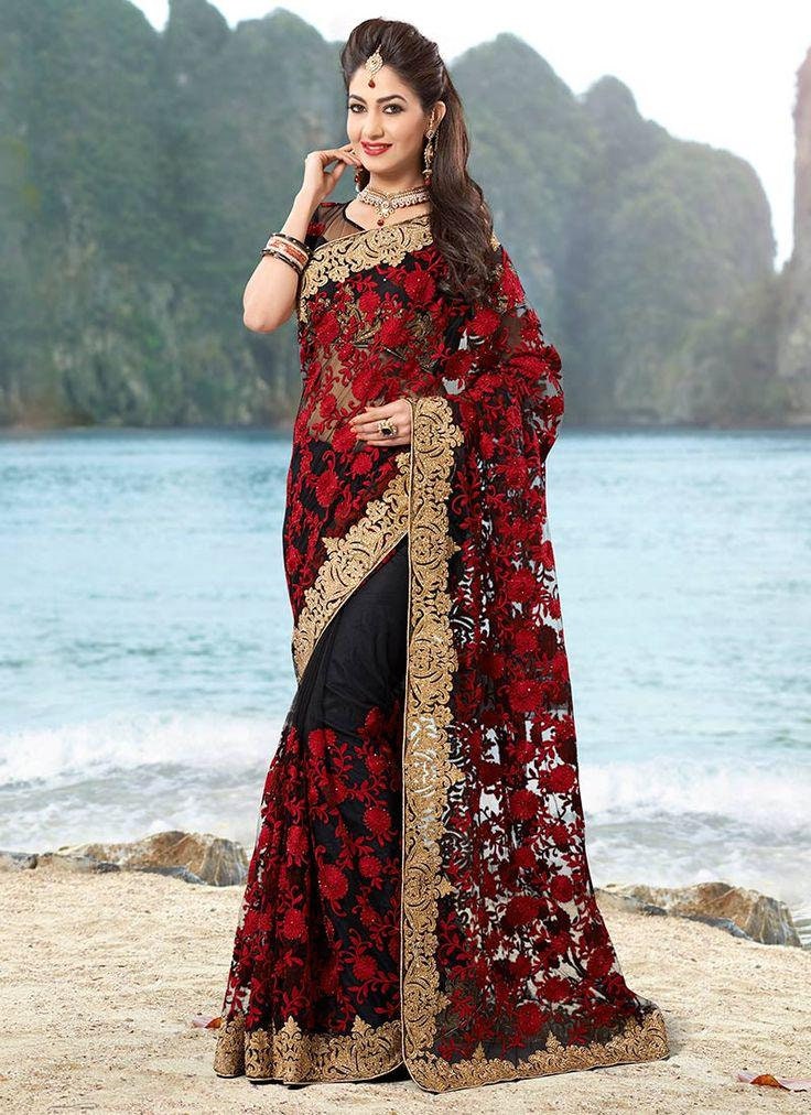 Black Lace Saree Etsy Canada