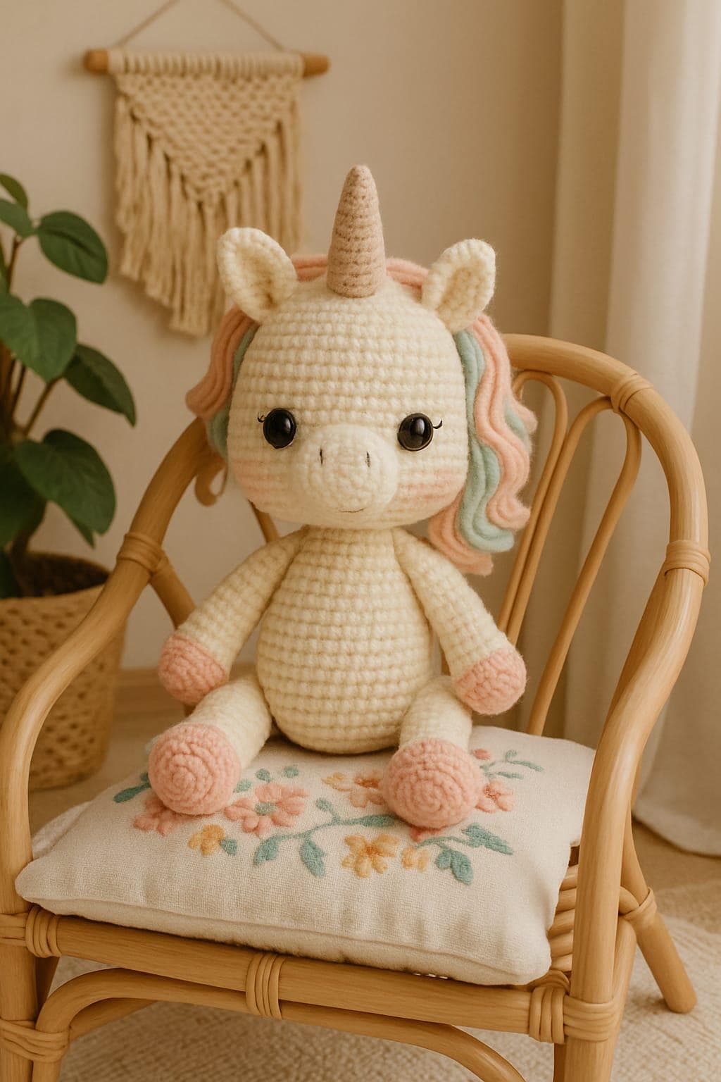30 Unicorn Crochet Patterns to Spark a Little Handmade Magic 9 Unicorn with Rainbow Mane Crochet Pattern PDF