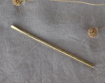 Pince à cheveux en laiton, pince à cheveux dorée, pince à cheveux en métal pour cheveux longs, bâtonnet à chignon en laiton, accessoire pour cheveux doré