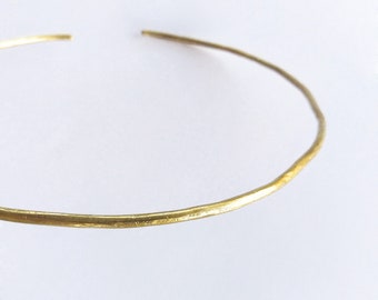 Rigid Brass Necklace, Brass Choker, Rigid Gold Customized Necklace, Minimalist Necklace, Rigid Choker, Rigid Gold Choker