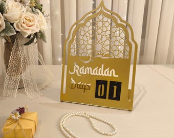 Ramadan Metal Calendar, Countdown Calendar for Ramadan, Islamic Table Decor, Muslim Home Decoration, Ramadan Tracker, Islamic Gift, Eid Days