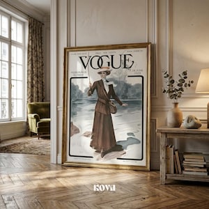 Stampa della copertina di Vogue del 1925 / Moda Art Déco / Decorazione murale vintage per le giornate calde / (Download digitale)