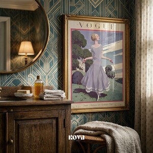 Vogue Cover Print | 1925 Art Deco Fashion | Vintage Hot Weather Wall Decor | (Digital Download) image 6