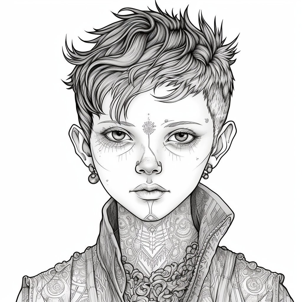 20 Gothic Boys Coloring Book Pages Printable Adult Coloring - Etsy