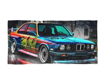 BMW M3 E30 Beachtowel Unique Street Art Style