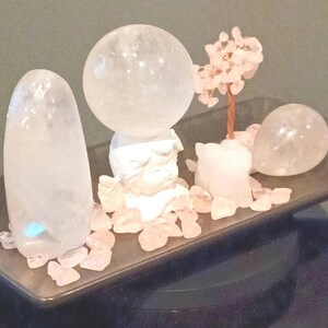 Genuine Clear Quartz Crystals Set