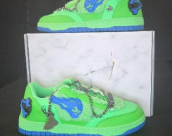 Streetwear COURT Classic Sneakers (UNCHAINED Green BEARS) Size 8m