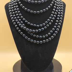 90inch Black Obsidian Necklace