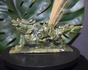 Green Jade Crystal Dragon