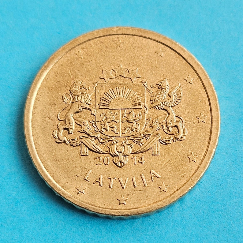 Rare 50 Euro Cent Coin 2014 Latvija Latvia Etsy rare-50-euro-cent-coin-2014-latvija-latvia-etsy